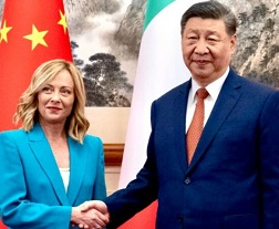 Il Presidente del Consiglio, Giorgia Meloni, ha incontrato  a Pechino il Presidente della Repubblica Popolare Cinese, Xi Jinping